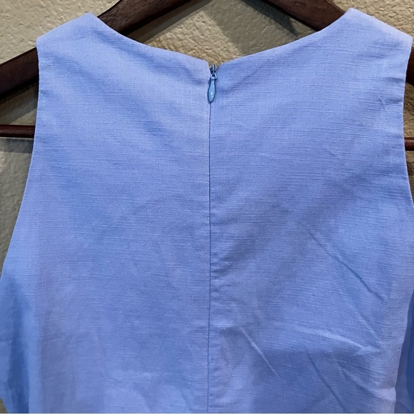 NWT CK Bradley Light Blue Sleeveless Dress, Me, Ruffle Print Hem GirlCore - Picture 5 of 9